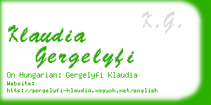 klaudia gergelyfi business card